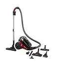 Hoover REACTIV RC81_RC25011 Aspirapolvere a Traino Senza Sacco, 800W, 2 Litri, 75 dBA, Ciclonico, Filtro Epa, Spazzola Parquet, Mini Turbo Spazzola, Rosso