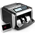 KIDINIX Money Counter Machine with UV/MG/IR Counterfeit Detection, Bill Counting Machine with Add & Batch Modes, LCD Display, 1,000 Bills/Min, Real Money Counting