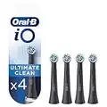 Oral-B Io Testine Spazzolino Elettrico, Confezione Da 4 Pezzi, Ultimate Clean, Nero, ‎‎7.4 x 2.28 x 23.4 cm, 32 grammi