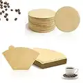 340 filtri caffè in carta, filtri caffè monouso, 100% naturale, utilizzati per versare caffè e macchina gocciolante caffè, tazza gocciolante manuale, diametro rotondo 64mm, formato a U 66x49x64m