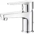 Ibergrif M11057 Star, Miscelatore Monocomando per Bagno, Rubinetto per Lavabo, Cromo, Argento