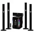 Acoustic Audio AAT1003 Tower 5.1 Home Theater Speaker System with 8" Powered Subwoofer