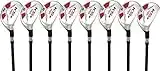 Senior Men's Majek Golf All Hybrid Complete Full Set, which Includes: #3, 4, 5, 6, 7, 8, 9, PW Senior Flex with Tacki-Mac Jumbo Soft Wrap Grips Right Handed Clubs