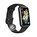 HUAWEI Band 7 Orologio Smart, Design ultra-sottile, Monitoraggio SpO2 continuo, Autonomia 14 giorni, Notifiche, Monitoraggio della salute, sonno e stress 24h, 96 modalità di allenamento, 5ATM, Nero