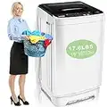 Nictemaw Portable Washing Machine, 17.6Lbs Capacity Portable Washer with Drain Pump, 10 Wash Programs/LED Display/8 Water Levels/Faucet Adapter, 2.3 Cu.ft Full-automatic Compact Laundry Washer for Apartment, Dorm, Rvs