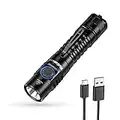 Wurkkos FC11 LED Flashlight Rechargeable, High 90CRI Ultra Bright Max 1300 Lumen EDC Handheld Flashlight,IP67 Waterproof,Magnetic Tail Cap, Great for Hiking Fishing Camping(Black, 4000k)