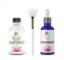 Planet Eden 70% Glycolic Acid Chemical Skin Peel Kit with Hyaluronic Acid + 2.5% Retinol Serum and Fan Brush