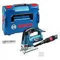 Bosch Professional Corded Jigsaw GST 160 BCE (240V, incl. Hood, 3 x Jigsaw Blade, Dust Extraction Adapter, L-BOXX 136)