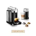 Nespresso Vertuo Coffee and Espresso Machine by Breville with Aeroccino Milk Frother- Chrome - BNV250CRO1BUC1
