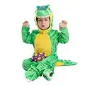 Spooktacular Creations Green T-Rex Costume, Dinosaur Onesie Jumpsuit for Toddler and Child Halloween Dress Up Party (Medium (8-10 yrs))