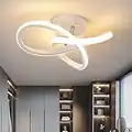 Plafoniera LED,Lampada da Soffitto Moderna 22W 2200lm, Plafoniere Design Fiore,Lampadario acrilico bianca per Soggiorno Cucina Bagno Camera da Letto Corridoio,Luce Bianco caldo 3000K,Diametro 24cm