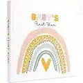 Baby’s First Year Book - Baby Memory Book for Girls to Document, Cherish Moments Baby First Year Baby Keepsake Book, Baby First Year Photo Album with Pocket for Modern Families | Size 9.5x9"