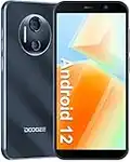 DOOGEE X97 Telefono Movil Barato y Bueno Android 12, Ampliables 256GB 4200mAh Batería, 8MP Doble Cámara, 4G Dual SIM, libre, 3GB+16GB, 6"HD+ Pulgadas, Face ID, WIFI/OTG/GPS -Negro