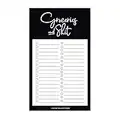 Bliss Collections Grocery List Pad for Fridge, Groceries and Shit Funny Tear off Notepad for Refrigerator, 4.5 x 7.5 inches, 50 Sheets