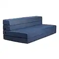 Milliard Folding Mattress Double, 11.5cm Thick High Density Foam Fold Out Sofa Chair Bed, Great for Guests, Camping, and Travel (135 x 190 x 11.5)