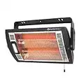 Comfort Zone CZQTV5M Ceiling Mounted Radiant Quartz Heater with Halogen Light Included