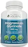 Magnesium Glycinate 400mg - 270 Magnesium Tablets (not Capsules) - 400 mg Elemental Magnesium - Highly Bioavailable - Vegan and Vegetarian - for Improved Sleep, Stress Relief & Cramp Defense