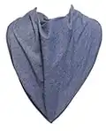 Adult Bandana Bib/Clothing Protector - 4 Sizes Avaliable (BLUE JEANS) (Size 4) by BibblePlus Dignity Bibs