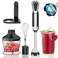 LINKChef Hand Blender, 4 in 1 800W Scratch Resistant Electric Immersion Blender Set, LED Touch Display with Storage Holder, Stick Blender with Stainless Steel Blades for Home Kitchen