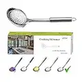 Berglander Cuchara Skimmer, colador de Acero Inoxidable, Skimmer de Cocina, cucharas ranuradas, Skimmer para cocinar, Cuchara coladora de Metal