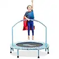 Kids Trampoline Indoor,Small Exercise Trampoline with Folding Handle and Padded Cover, Mini Foldable Trampoline for Toddler Kids Ages 3 To 6 Indoor Outdoor Kids Gift