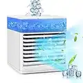 Portable Air Conditioner, Evaporative Air Conditioner Fan with 3 Speeds 7 Colors, Camping Unit, Personal Space Air Conditioner Personal Air Cooler Desktop Air Conditioner