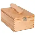 Redecker Oiled Beechwood Shoe Cleaning Box with Folding Lid, 13-1/4 x 9 x 5-3/4-Inches