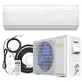 COSTWAY 12000BTU Mini Split Air Conditioner & Heater, 17 SEER2 208-230V Wall-Mounted Ductless AC Unit Cools Rooms up to 750 Sq. Ft, Energy Efficient Inverter AC w/Heat Pump & Installation Kit