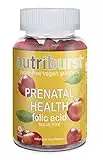 Nutriburst Chewable Folic Acid for Pregnancy - Sugar Free Prenatal Gummies for Conception - Healthy Vitamins for Women - 60 Gummies 1 Month Supply - Plant Based, Suitable for Vegetarians & Vegans