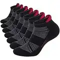 Sooverki 7 Pairs Men's Ankle Socks Anti-Blister Cotton Athletic Socks Cushioned Low Cut Tab With Arch Support Running Trainer. 01-Black 7 Pairs L/XL