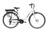 F.lli Schiano E- Moon 28'' Bicicletta Elettrica da Città, Bici Elettrica con Pedalata Assistita 250W, City E-bike Unisex Adulto, Batteria Rimovibile 36V 13Ah, SHIMANO 7 velocità, Donna Uomo, Blanco