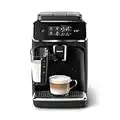 Philips Series 2200 Kaffeevollautomat – LatteGo Milchsystem, 3 Kaffeespezialitäten, Intuitives Touchdisplay, Glänzendes Schwarz (EP2231/40)