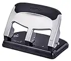 Bostitch Office EZ Squeeze Heavy Duty 3 Hole Punch, 40-Sheet Capacity, Use Less Force, Perfect for Home Office School Supplies, Sleek Design, Silver