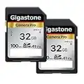 Gigastone 32GB 2-Pack SD Card V10 SDHC Memory Card High Speed Full HD Video Compatible with Canon Nikon Sony Pentax Kodak Olympus Panasonic Digital Camera