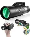 Monocular Telescope, BOSSDUN 10X50 Waterproof Monocular Telescope with Smartphone, High Power Monoculars for Adults Bird Watching Sport Hiking Concert Wildlife Hiking, BAK4 Prism, FMC Lens, Fog-Proof