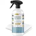 Therapy Daily Granite Cleaner and Polish with Large Microfiber Cloth, 16 fl. oz.