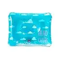 Legami GOOD VIBES - Cuscino Gonfiabile, 45x36 cm, in PVC, a una Camera d'aria, Tema Cloud, con Glitter Bianchi, Morbido, Durevole, Comodo, per Vacanze, Viaggi, Voli Aerei, Mare, Piscina e Campeggio