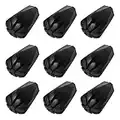 Ruzzut Black Rubber Diamond Trekking Pole Tip Protectors, Hiking Pole Replacement Tips for Trekking Poles, Fits Most Standard Hiking Poles - Shock Absorbing, Adds Grip and Traction (9 PCS Bullet Tips)