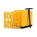 Camco FasTen 2x2 Leveling Block For Single Tires, Interlocking Design Allows Stacking To Desired Height, Includes Secure T-Handle Carrying System, Yellow (Pack of 10)