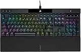 Corsair K70 RGB PRO Wired Mechanical Gaming Keyboard (Cherry MX RGB Red Switches: Linear and Fast, 8,000Hz Hyper-Polling, PBT Double-Shot PRO Keycaps, Soft-Touch Palm Rest) QWERTY, NA - Black