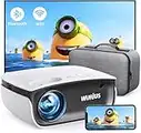 [Videoprojecteur WiFi Bluetooth] 7000 lumen WiMiUS Videoprojecteur Full HD Supporte 1080P, Retroprojecteur pour Function Zoom -50%, Home Cinéma Projecteur Compatible iPhone, Android,Mac, TV Stick, PS4