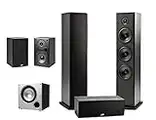 Polk Audio 5.1 Channel Home Theater System with Powered Subwoofer |Two (2) T15 Bookshelf, One (1) T30 Center Channel, Two (2) T50 Tower Speakers, PSW10 Sub | Alexa + HEOS