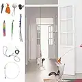 JUNSPOW Juego de 9 juguetes para gatos con puerta para colgar, con forma de angel para gatos interactivos, autoactividad, inteligencia y ratón para gatos