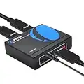 4K 1 in 2 Out HDMI Splitter by OREI - Ultra HD 4K @ 30 Hz 1x2 V. 1.4 HDCP, Power HDMI Supports 3D Full HD 1080P for Xbox, PS4 PS3 Fire Stick Blu Ray Apple TV HDTV - Adapter Included