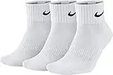 Nike Men's Cushion Quarter Socks (Pack of 3),White (Black / White),8-11 UK(42-46 EU)