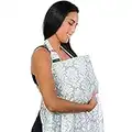 Breastfeeding Nursing Cover Trcoveric Lightweight Breathable 100% Cotton Privacy Feeding Cover Nursing Apron for Breastfeeding - Full Coverage Adjustable Strap Stylish and Elegant