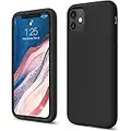 elago Liquid Silicone Case Compatible with iPhone 11 case (6.1 inches), Silicone Mobile Phone Case, All-round Protection: 3-layer Protective Case, Raised Edge for Screen and Camera (Black)