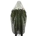 ROCOTACTICAL Ghillie-Umhang aus Netz-Nylon für Ghillie-Anzüge, Grundierung, ideal für Jagd, Sniper, Airsoft, Wildlife Fotografie, Halloween, Cosplay Kostüm, Armeegrün