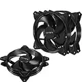 upHere 120mm Ventilador para Ordenador - Ventilador de PC silencioso, 3 Pack -Negro(PF120BK3-3)