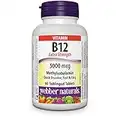 Webber Naturals Vitamin B12 5000 mcg, Extra Strength, Quick Dissolve, 60 Tablets, Supports Energy Production and Metabolism, Vegetarian